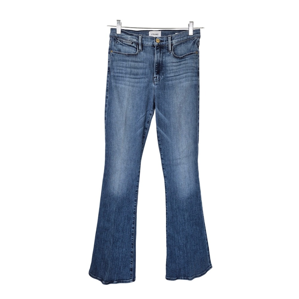 FRAME Le High Flare Jeans High Rise Stretch Denim Size 29